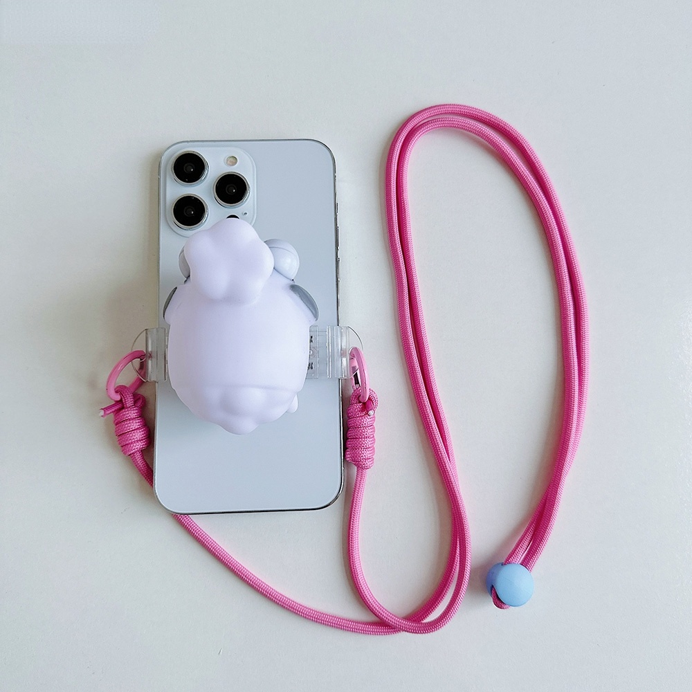 Kartun Boneka Telepon Backclip Dekompresi Mainan Ponsel Case Backstrap Universal Phone Clip Dengan Tali Gantung Untuk Mencegah Hilang Aksesoris Telepon