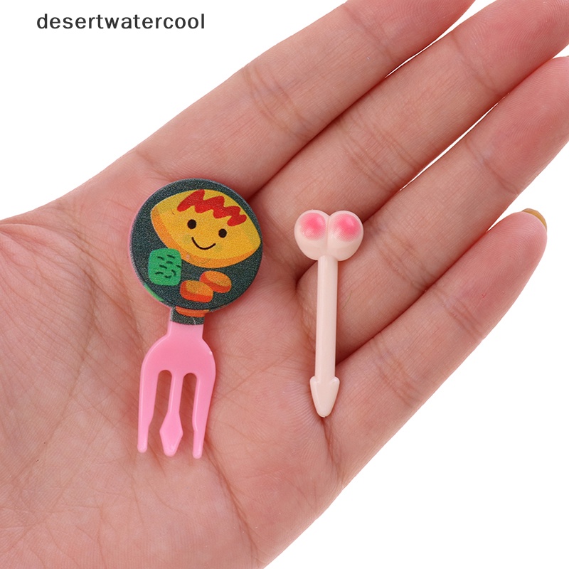 Deid8 /10/24PCS Garpu Buah Mini Untuk Anak Tusuk Gigi Lunch Party Pick Dessert Fork Martijn