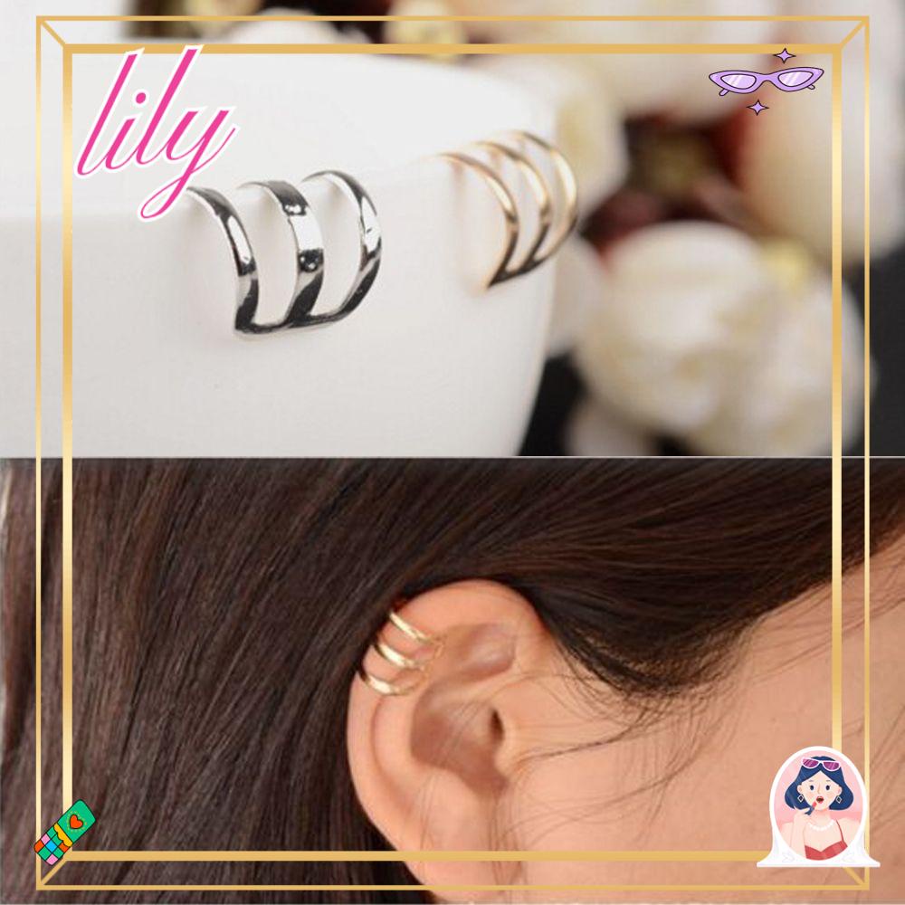 Lily 2PCs Cuff Earrings Hadiah Pesta Punk Tanpa Tindik