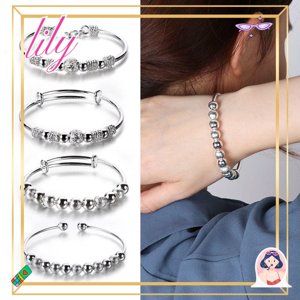 Lily Lucky Gelang 4model Wanita Hadiah Pesona Keberuntungan Manik-Manik