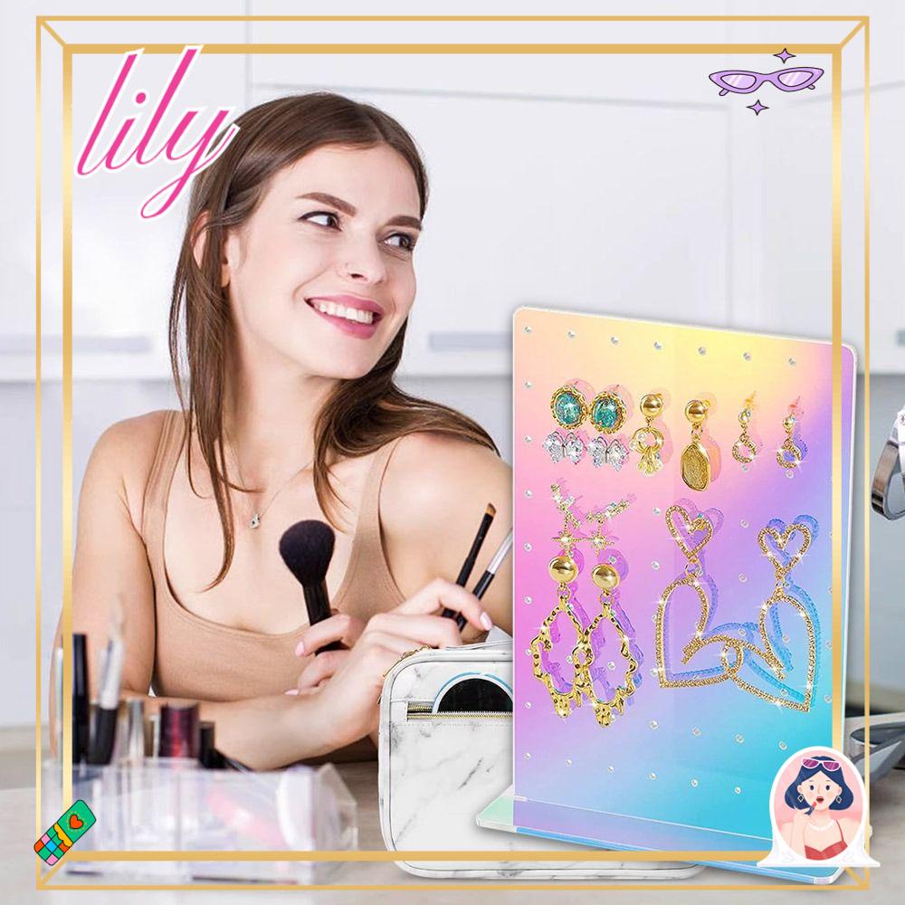 Lily Earrings Stand Organizer DIY Tempat Display Perhiasan Akrilik Fashion