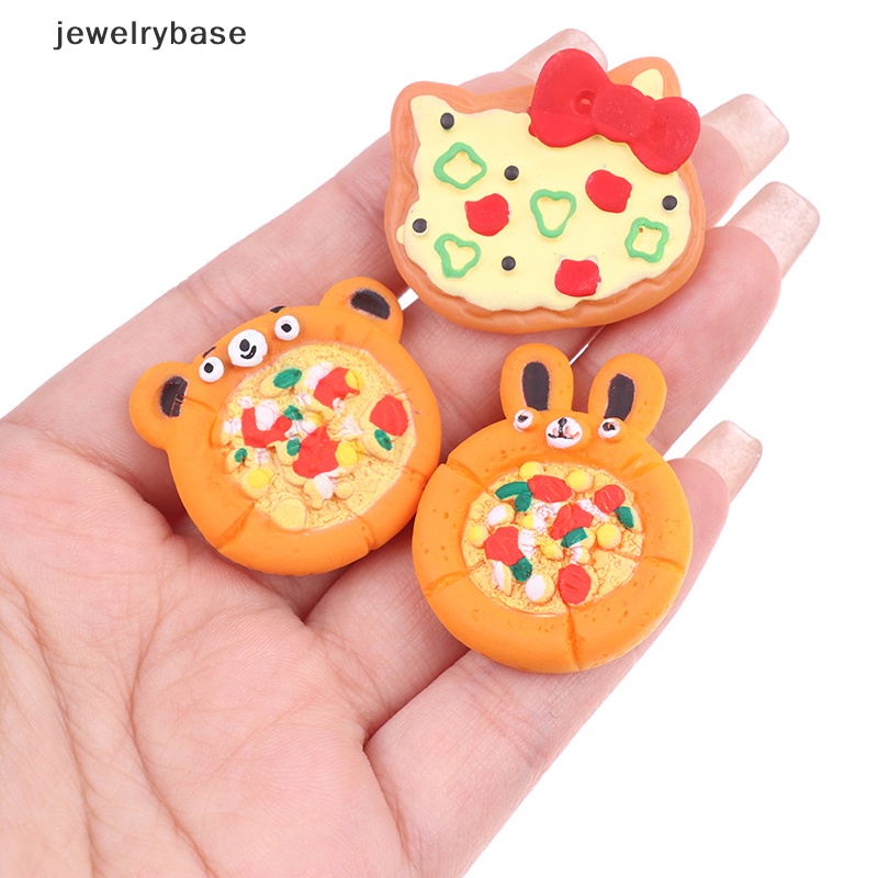 [jewelrybase] 1set Rumah Boneka Pizza Membantu Miniatur Piring Pizza Mainan Model Rumah Aksesoris Butik