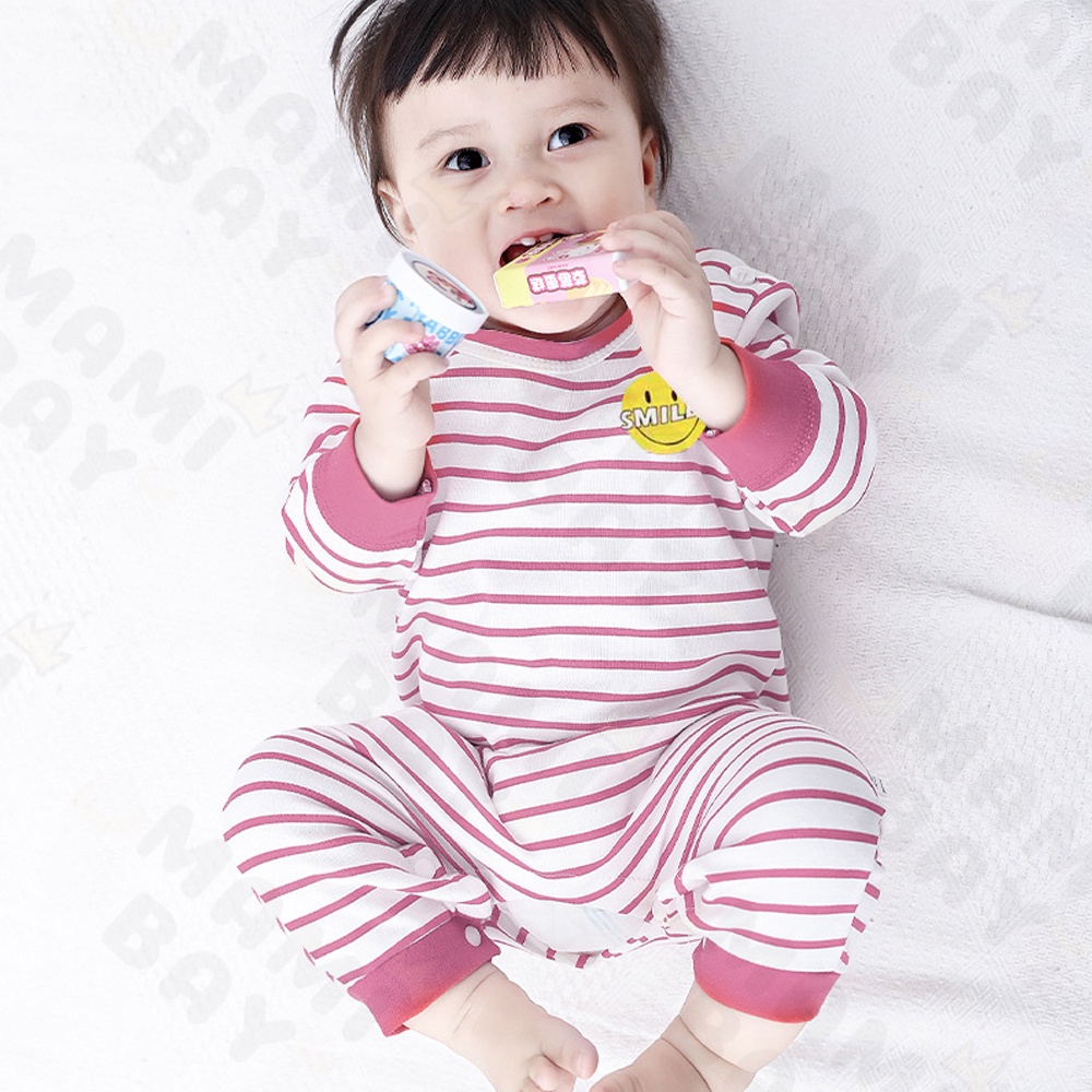 OKEYI baju bayi Jumper pendek bayi motif lucu bodysuit bayi newborn