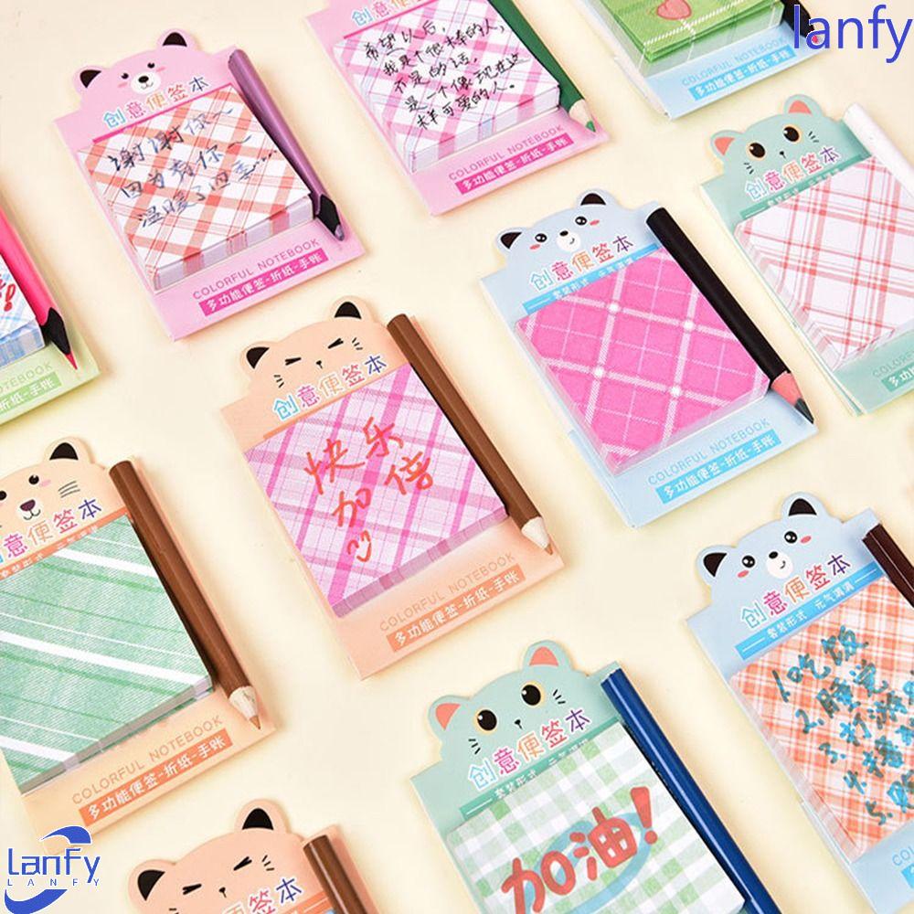 Lanfy Stand Memo Pad N Times Sticky Cute Reading Label Alat Tulis Siswa Diary Planner Stiker Perlengkapan Kantor Sekolah To Do List Label Label Perekat