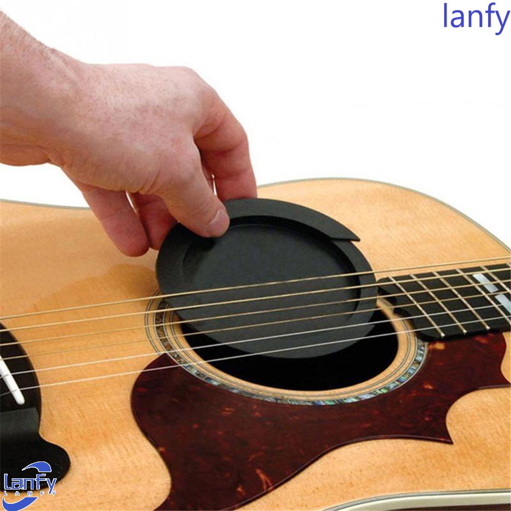 Lanfy Penutup Lubang Silikon 8.6/10cm Peredam Kebisingan Soundhole Buffer Gitar Klasik Pelindung Lubang Suara