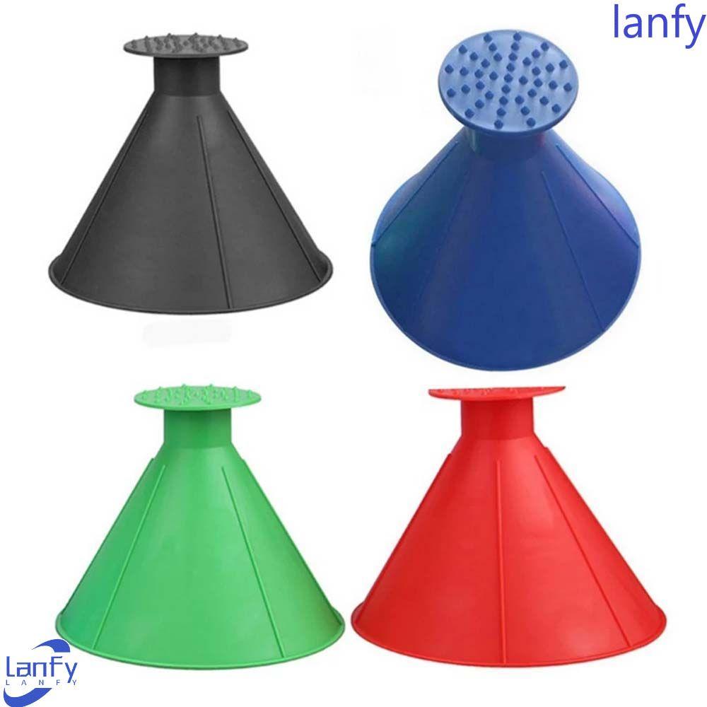 Lanfy Sekop Salju Magic Cone Deicing Auto Ice Scraper Kaca Depan Ice Scraper Snow Brush Pengerok Es Mobil