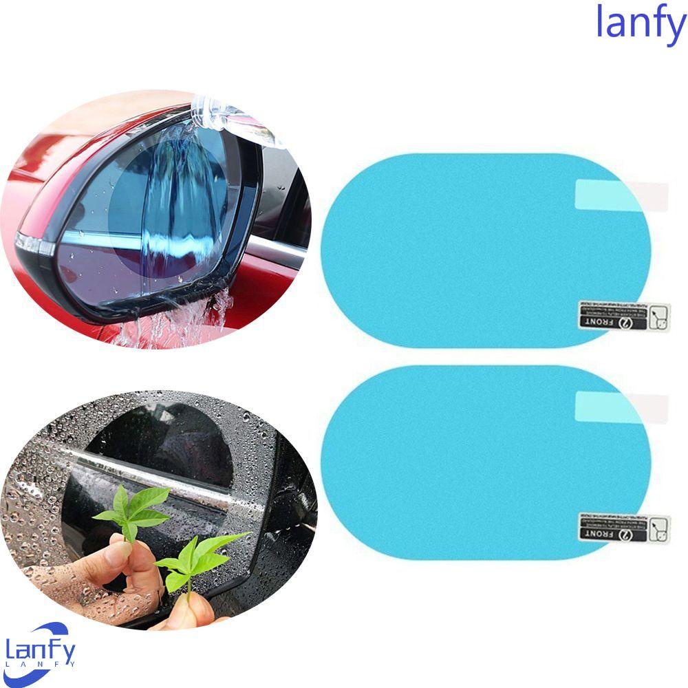 Lanfy 2pcs Film Nano Coating Anti Hujan / Kabut Ukuran 80x80mm 100x150mm Untuk Kaca Spion Mobil