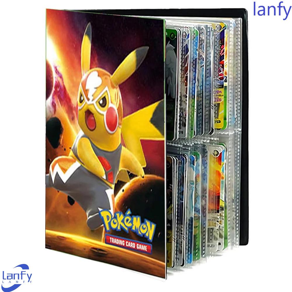 Lanfy 240Pcs / Set Album Koleksi Kartu Pokemon Bluesky / Pikachu Untuk Anak