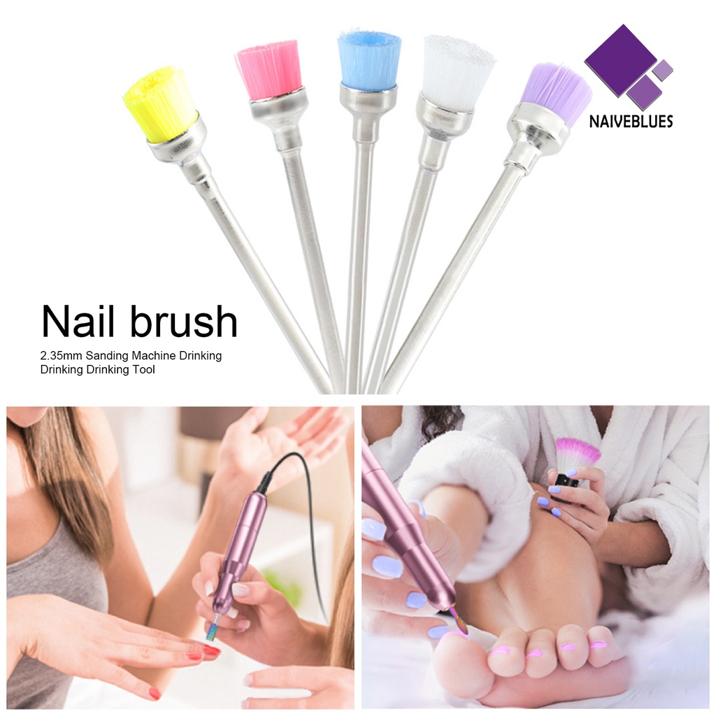 [naiveblues] Sikat Pembersih Bulu Halus Nylon Wool Portable Nail Bit Penghilang Debu Penggunaan Rumah