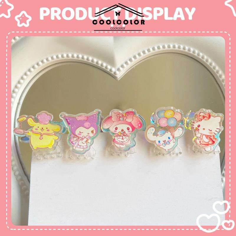 COD❤️Klip Poni Mini Kartun Karakter Laser Sanrio Kuromi Melody Korea Fahion Lucu Gaya Aksesoris Rambut- cl