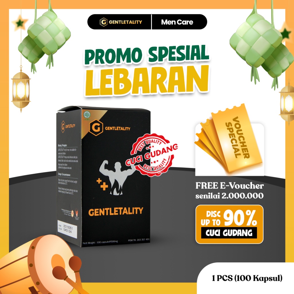 PRODUK ASLI-Suplemen Herbal Pria Kuat Tahan Lama - GENTLETALITY