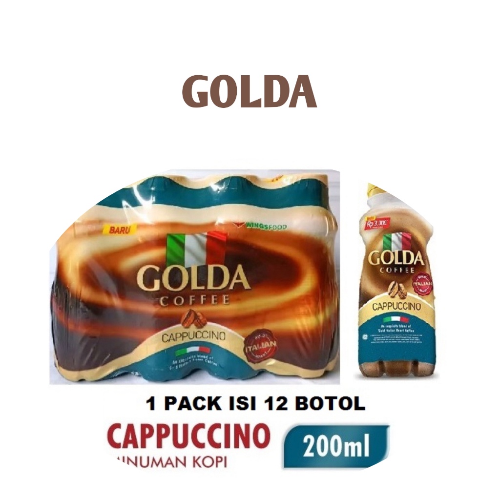 

GOLDA MINUMAN KOPI CAPPUCCINO 200 ml (1 PACK ISI 12 botol )