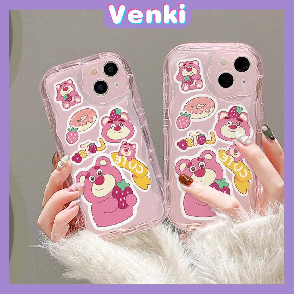 VENKI - For iPhone 11 iPhone Case 3D Curved Edge Wave Clear Case TPU Airbag Shockproof Camera Cover Cute Cartoon Compatible with iPhone 14 13 Pro max 12 Pro Max xr xs max 7 Plus 8