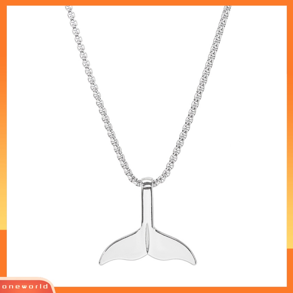 [EONE] Liontin Kalung Hip Hop Geometris Electroplating Kilau Terang Tidak Luntur Hias Hadiah Pria Wanita Ekor Ikan Paus Choker Kalung Sweater Rantai Untuk Pacaran