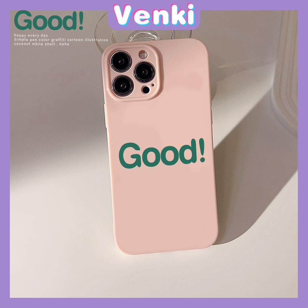 VENKI - For iPhone 11 iPhone Case Pink Glossy Film TPU Soft Case Shockproof Phase Cover Protection Simple Letter Compatible with iPhone 14 13 Pro max 12 Pro Max xr xs max 7 8Plus