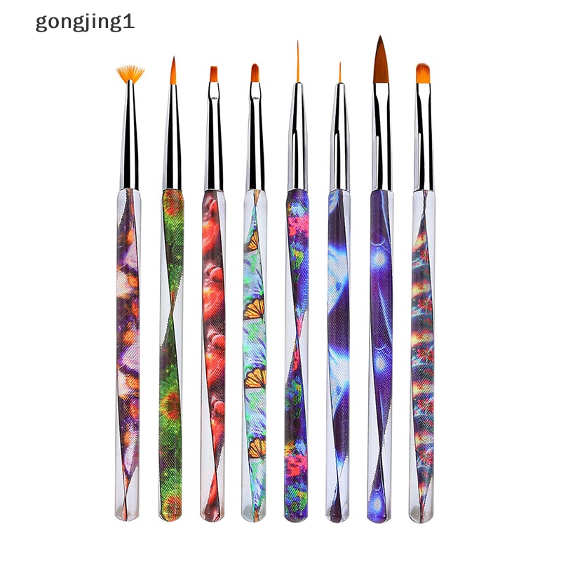 Ggg 1Pc Kuku Ukir Gambar Kuas Garis Kuku UV Gel Brush Pen DIY Art Tool ID