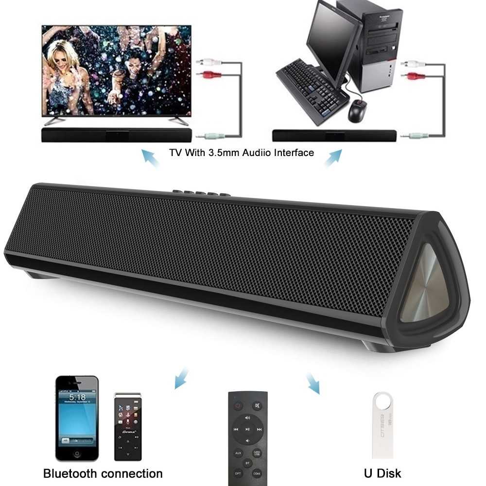 Speaker Soundbar Active Speaker Bluetooth HiFi Dual Diaphragm S16