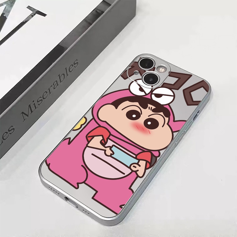 IPHONE Soft Electroplate Phone Case Kompatibel Untuk Iphone11 14 13 12 Pro XS Max XR X8 7 6S Plus Casing Mini TPU Silikon Shockproof Cover