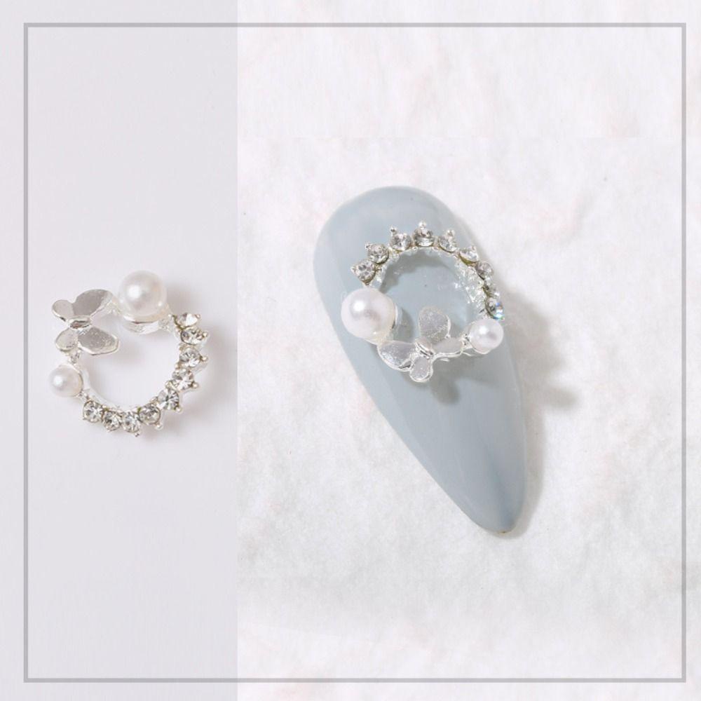 AUGUSTINA Augustina Dekorasi Nail Art DIY Lebah Gaya Campur Zirkon Alloy Manicure Perhiasan Aksesoris