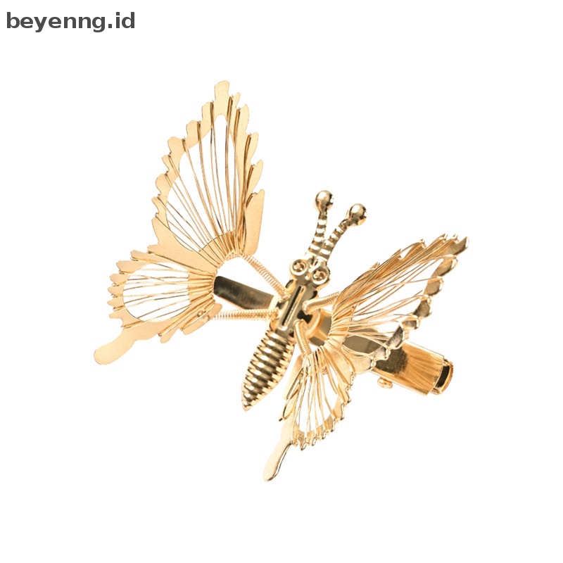 Beyen Retro Peri Bergerak Kupu-Kupu Jepit Rambut Berlian Imitasi Mutiara Rumbai Duckbill Klip Cocok Untuk Gadis Liontin Jepit Rambut Aksesoris Rambut ID