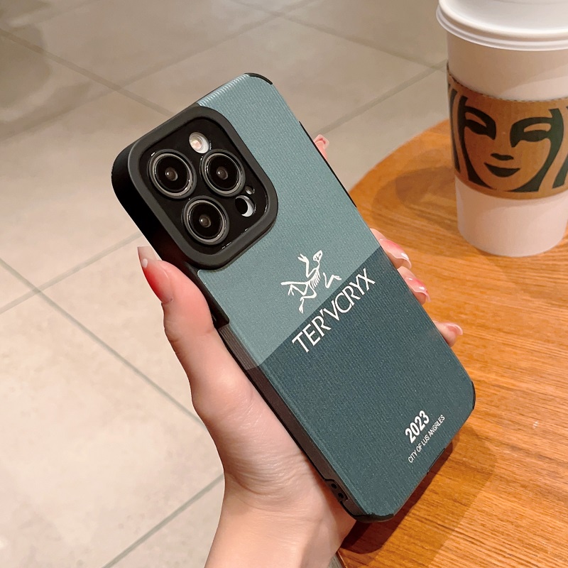 IPHONE Casing Pelindung Bahan Kulit Butir Vertikal Untuk Iphone14 13 12 11 Pro MAX X XR XS Max7 8 Plus Motif Fosil anti-drop soft case