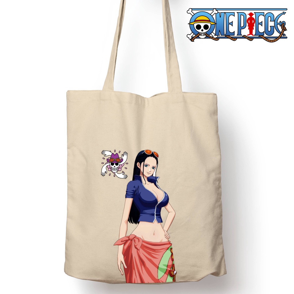 Totebag Anime One Piece mugiwara crew Tote bag premium Totebag zipper totebag velcro Termurah