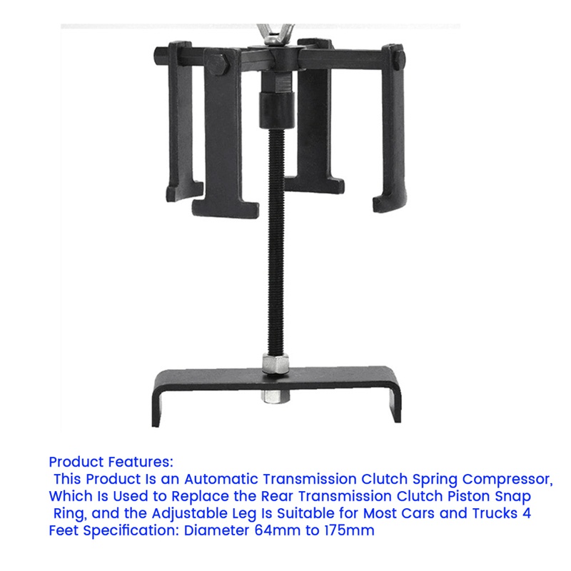 1biji Kit Alat Pasang Pelepas Kopling Per Kompresor Transmisi Otomatis 4kaki Stabil Transmission Clutch Spring Compressor Alat Lepas/Pasang