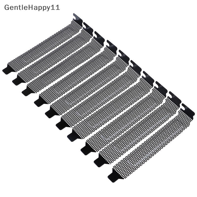 Gentlehappy 10Pcs Baru Hitam PCI slot Penutup filter Debu blanking plate hard steel id