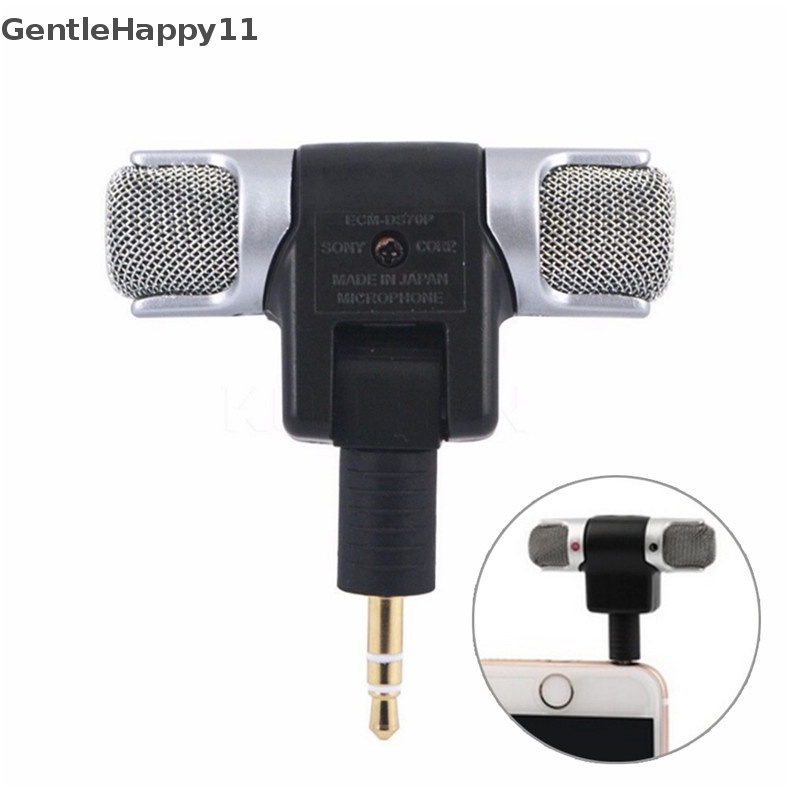 Gentlehappy New Universal Mikrofon Stereo Mini Mic Audio Untuk PC Laptop Notebook Talk 3.5mm id