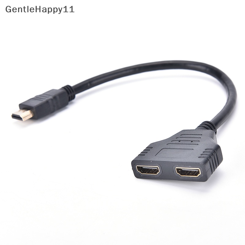 Gentlehappy 1080P HDMI Port Male to 2female 1in2 Out Splitter Kabel Adapter Converter id