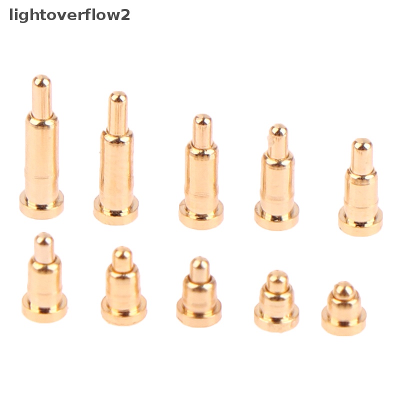 [lightoverflow2] 10pcs SMT Pogo Pin Konektor Pogopin Spring Loaded Contact PCB 2.0/3.5/4.5/4.5/5.5/6.5/7MM Test Probe [ID]