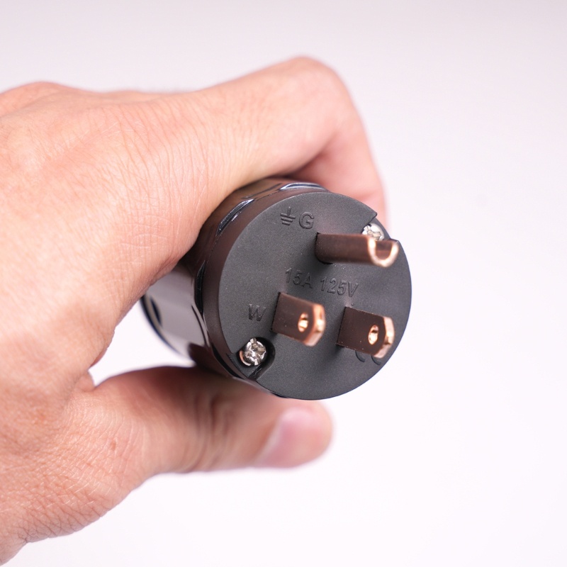 Cre HiFi Kabel Listrik Kabel Listrik Dengan Colokan 3 Cabang US 12AWG Audiophile Power Cord