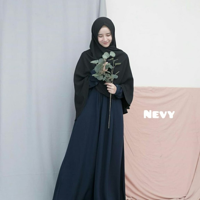 Hijab Alila - Gamis Ayumi - Nevy & Black