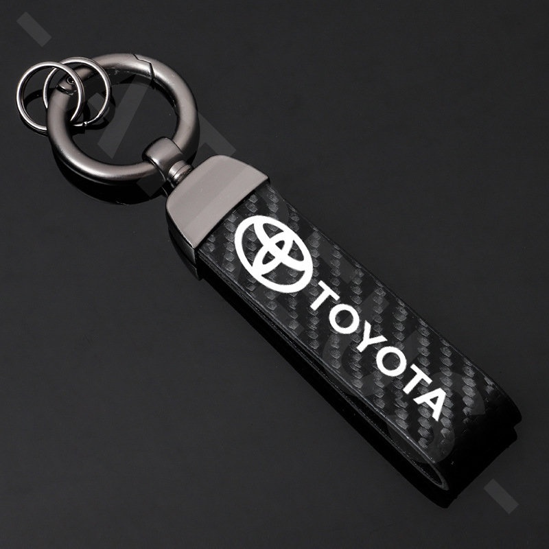 Toyota Zinc Alloy Bungkus Penuh Case Kunci Mobil Cover Serat Karbon Kulit Smart Key Protector Untuk Agya Razie Syar'I Avanza Veloz Rush Kijiang Innova Yaris Corolla Cross bZ4X RAV4 Vios Untuk