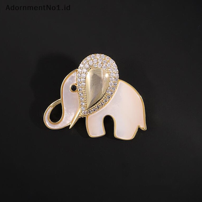 [AdornmentNo1] Fashion Gajah Beruntung Kecil Bros Wanita Dan Pria Unisex Pin Hewan Lucu Perhiasan Hadiah Aksesoris [ID]