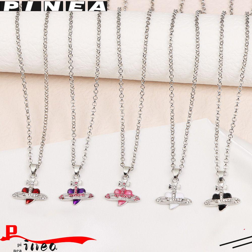 Kalung Hati Nanas Ins Style Vintage Fashion Jewelry Necklaces Untuk Wanita Women Hadiah Rantai Klavikula