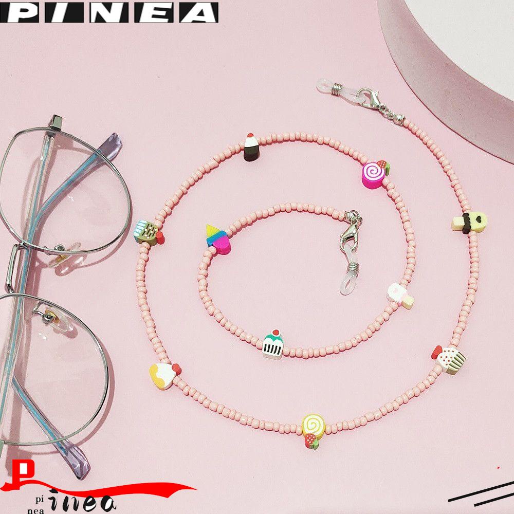 Nanas Rantai Kacamata Wanita Pria Manik-Manik Warna-Warni Anti Slip Sunglasses Lanyards