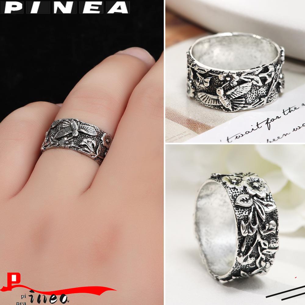 Nanas Pretty Bunga Cincin Wanita Perhiasan Tunangan Pesta Minimalis Hummingbird Rings