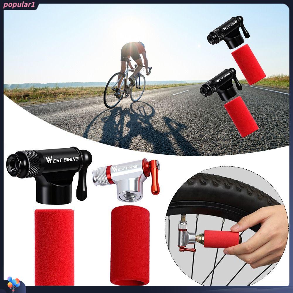 Populer Tabung CO2 Outdoor Riding Aksesoris Darurat Kepala Tiup Adaptor Sepeda Fast Inflator