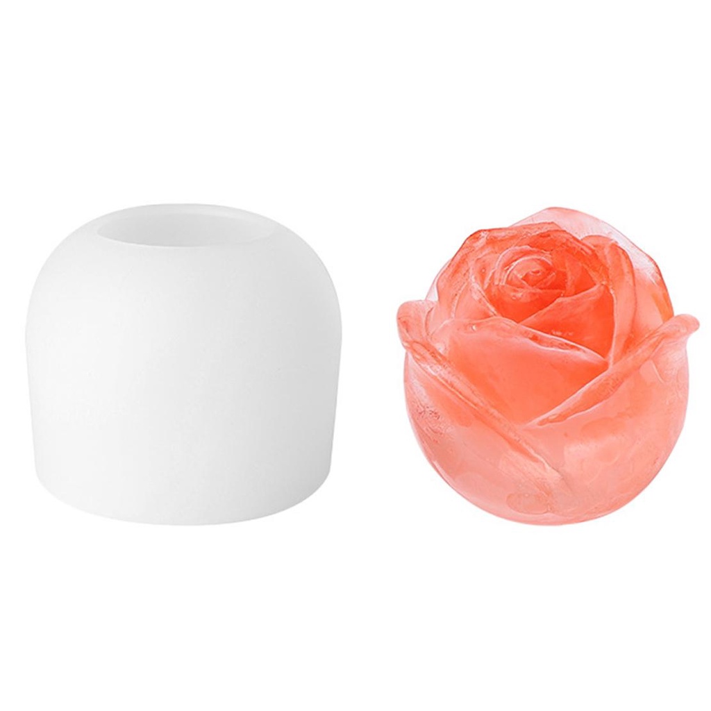 Diyice Cube Form Silicone Rose Shape Icecream Cetakan Es Krim Freezer Besar 3D