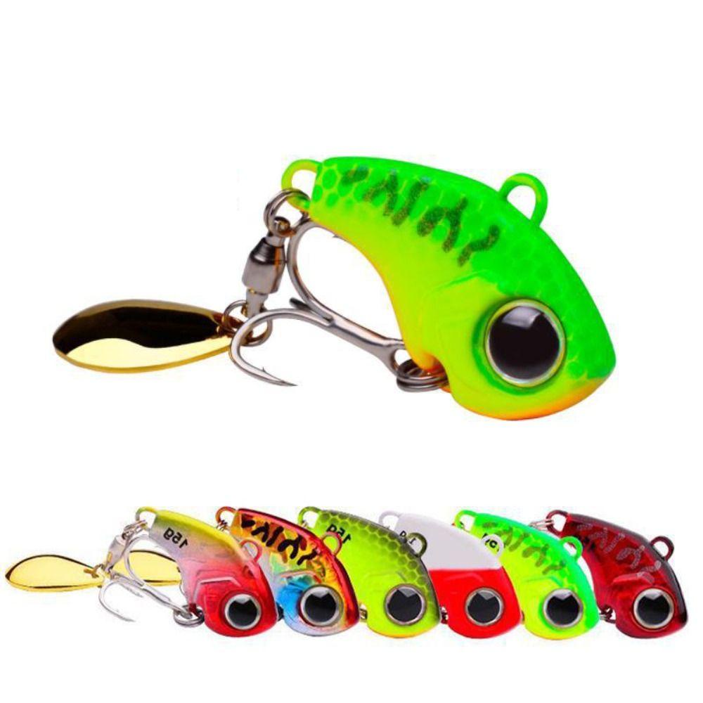 Agustina Wobble Lures Sendok Umpan Memancing Luar Ruangan Kecil Whirlwind Umpan Palsu Vib Umpan Getar Micro Vib Umpan Pancing