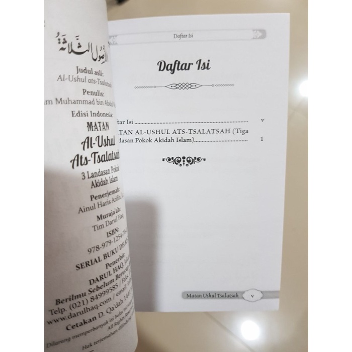 Buku Saku Matan &amp; Terjemah Al-Ushul Ats-Tsalatsah - Darul Haq