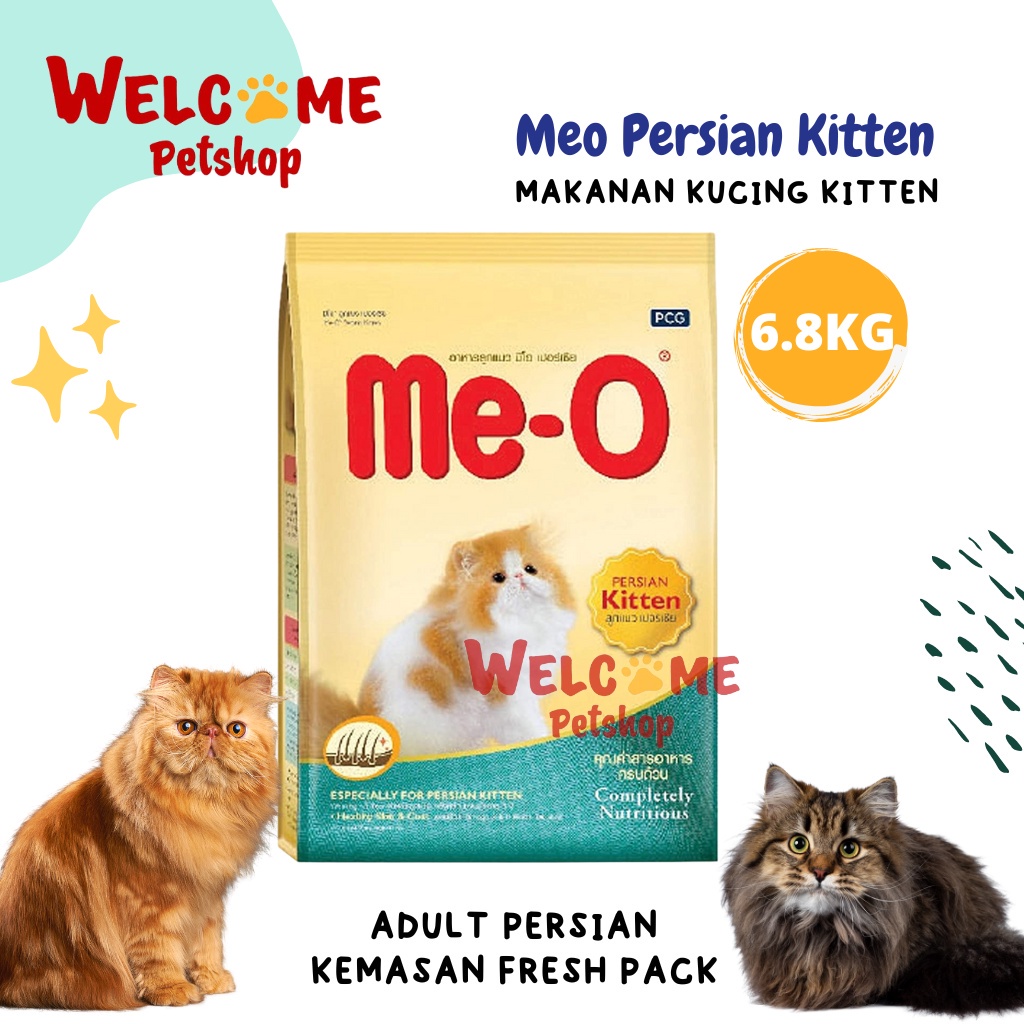 Meo 6.8kg Kitten Persian Makanan Kucing Cat Food Anak Dry Kibble Enak