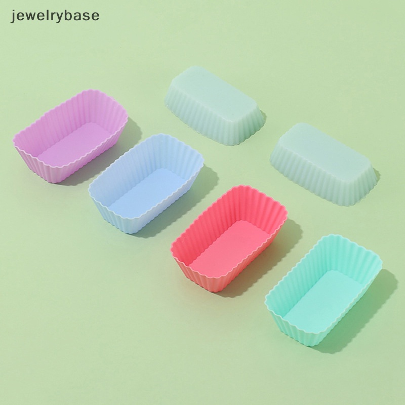 [jewelrybase] 1/4pcs Silikon Persegi Panjang Reusable Kue Jelly Baking Cetakan Alat Dapur Butik