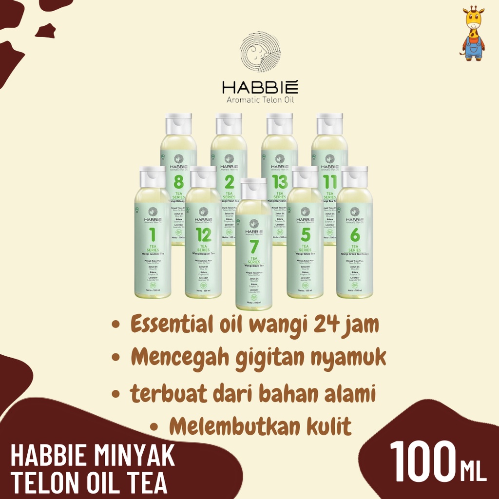 Habbie Minyak Telon Tea 100ml - Minyak Telon Bayi