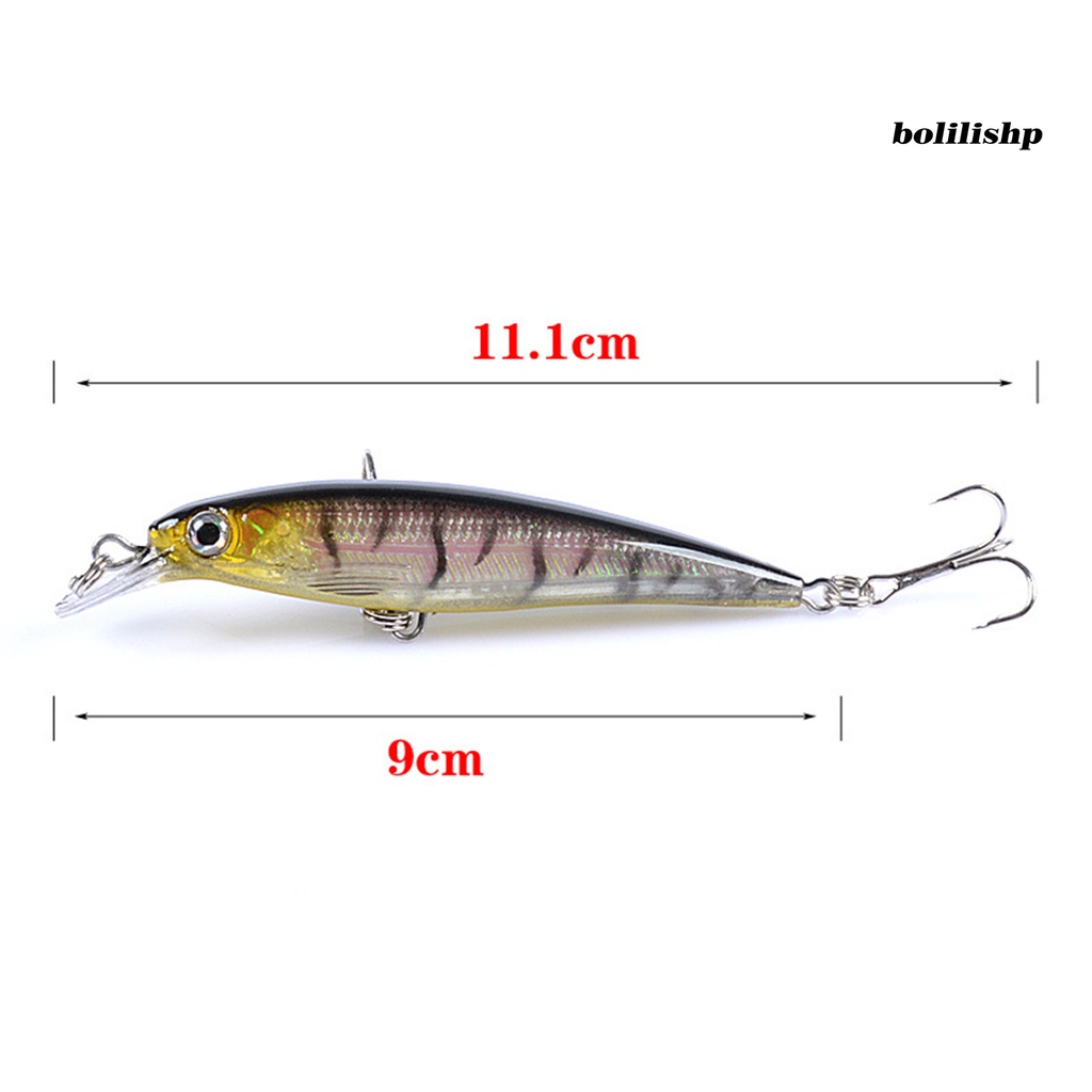 Bo-9cm/7.3g Umpan Pancing Tajam Kait 3D Simulasi Fisheyes Reflektif Angling Lure Tenggelam Ikan Kecil Buatan Umpan Memancing Luar Ruangan