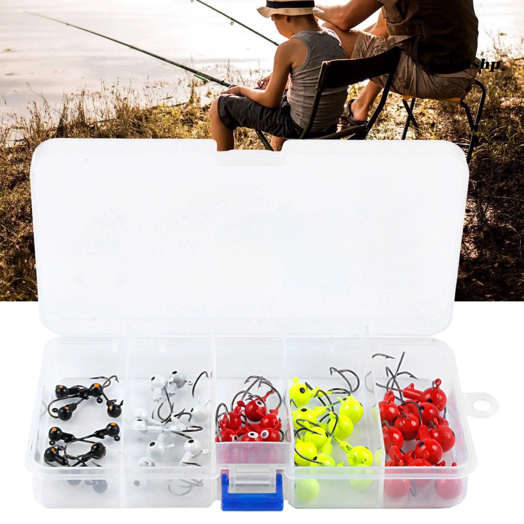 Bo-1 Set Kail Pancing Set Dengan Kait Tunggal Tahan Aus Universal Anti Karat Tajam Mencegah Pelarian Berwarna Fishhook Bercahaya Laut Peralatan Memancing Tackle Memancing Aksesoris