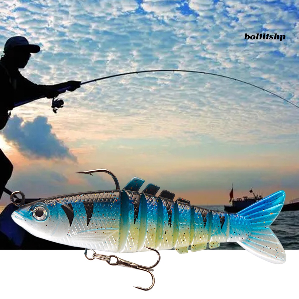 Bo-9cm17g Pemikat Pancing 3D Fisheye Tajam Kait Meningkatkan Laju Ikan Tahan Lama Desain Simulasi Warna-Warni Bersambung Realistis Multi Bagian Umpan Lembut Umpan Pancing