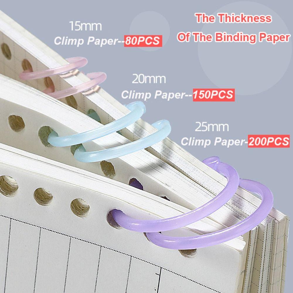 TOP Ring Binder Perlengkapan Pengikat Plastik Bukaan Cincin Raja Multi Fungsi Loose-Leaf Ring