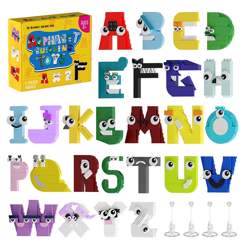 Terbaru Alphabet Lore Partikel Kecil DIY Edukasi Anak Rakitan Mainan Blok Bangunan